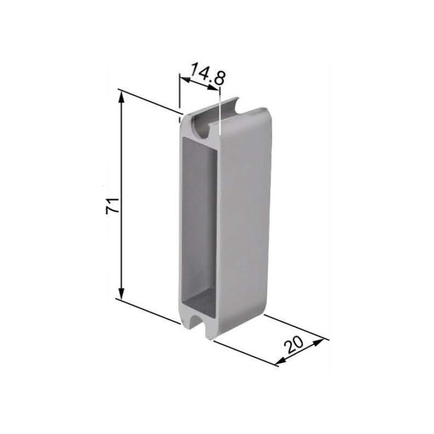 Centro Focus - With Bolt Magnetic Bathroom Lock