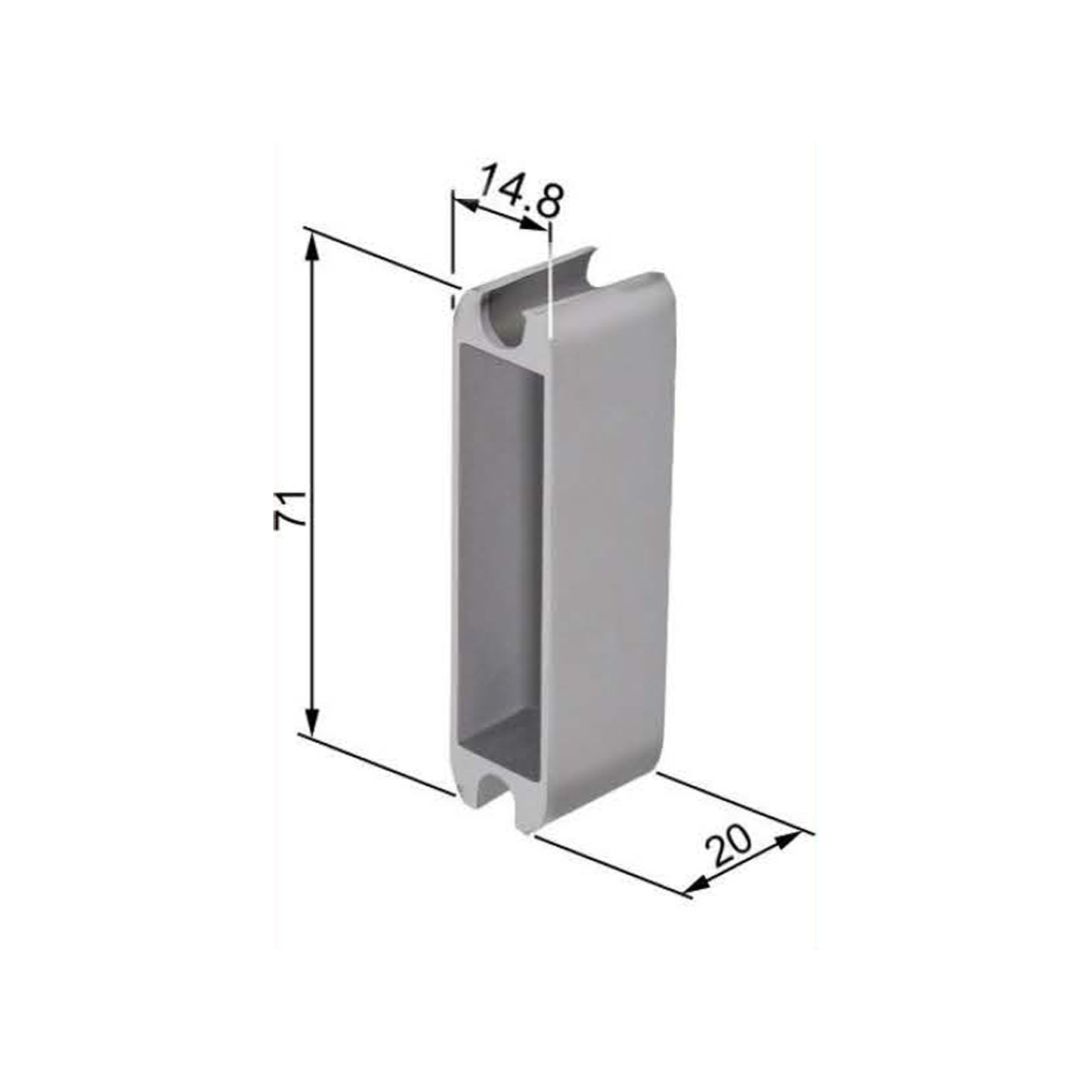 Centro S- with nylon latch and bolt -cylinder lock